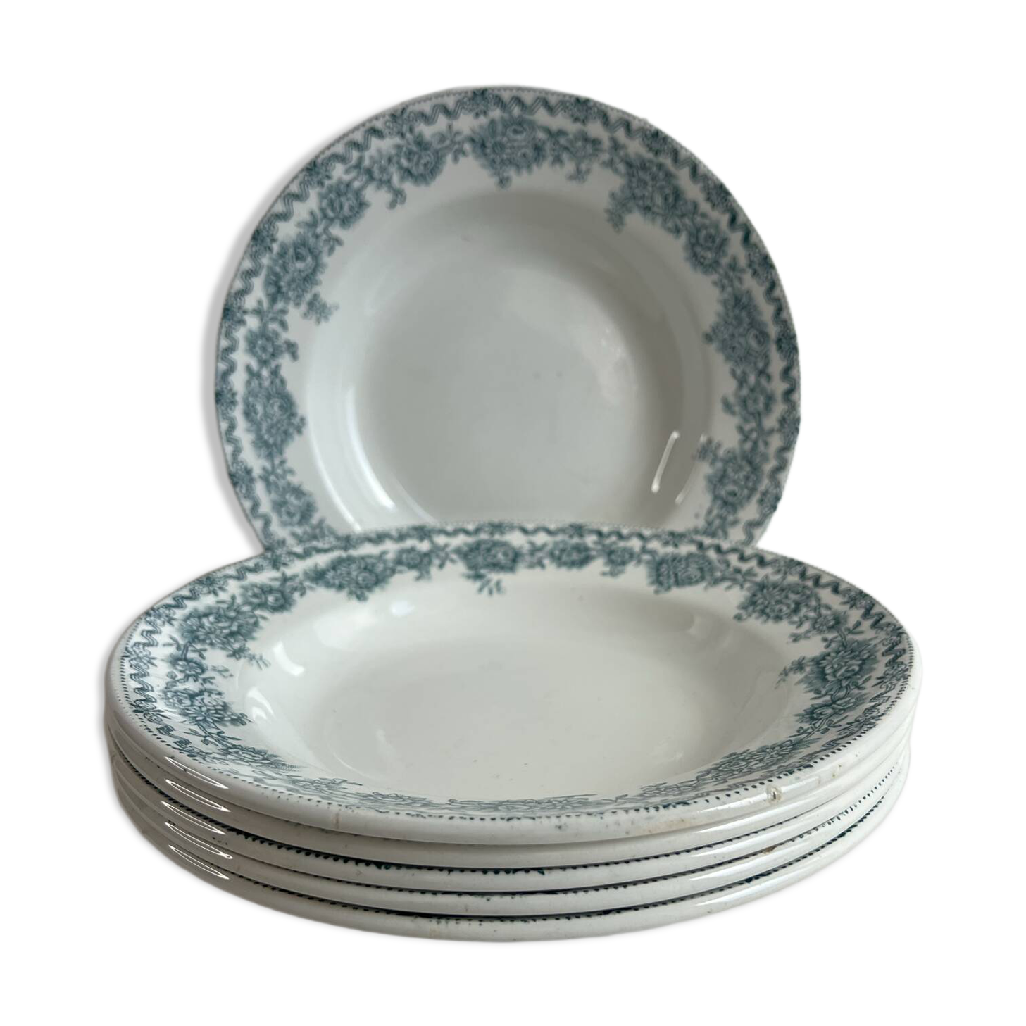 Set of 6 deep plates Saint Amand Argenton collection