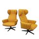 Pair of swivel chair zipper, produced by Drevotvar 1970's