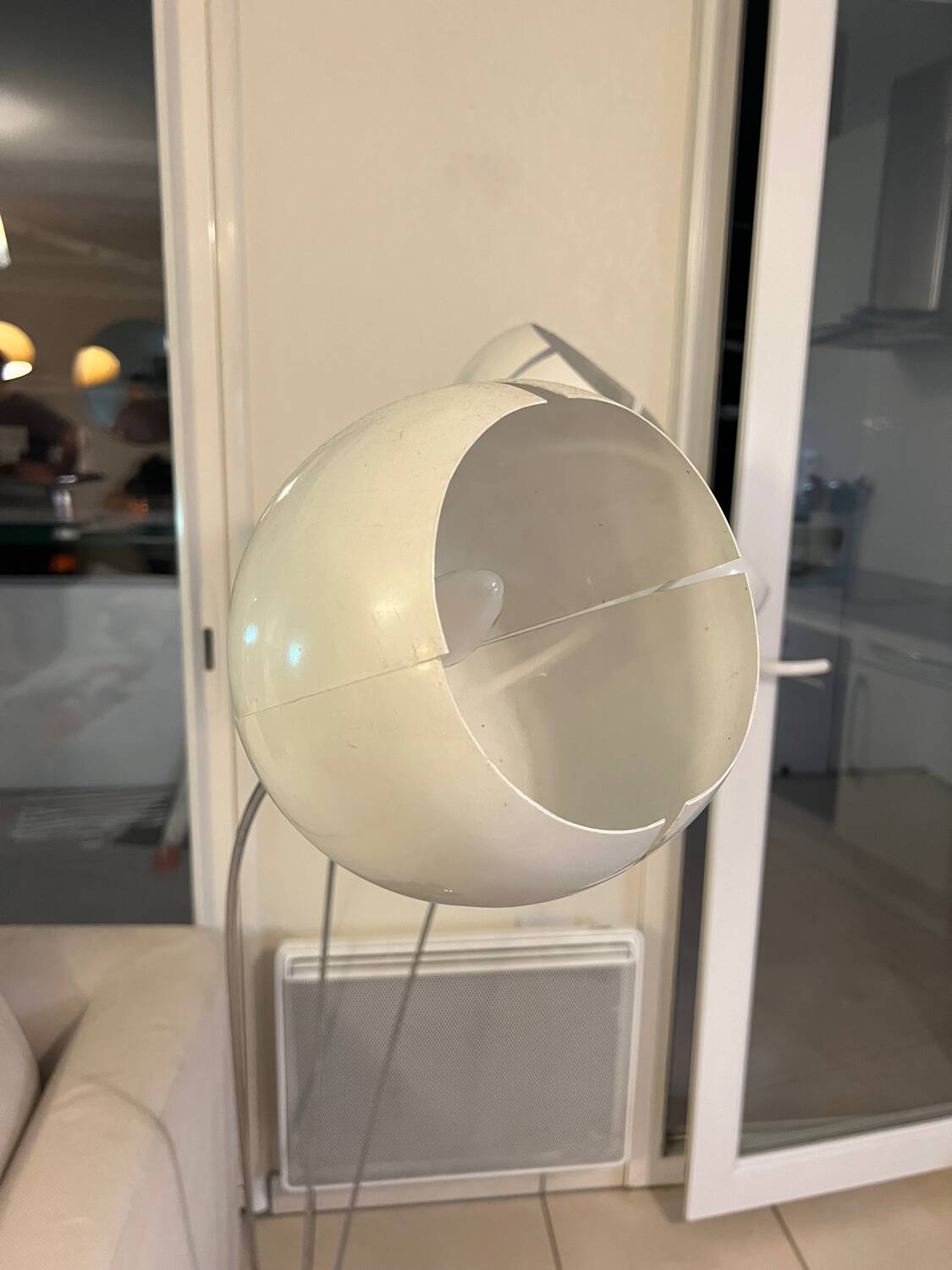 DELMAS three-arm chrome floor lamp - vintage 1970s