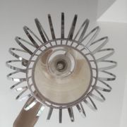 Vintage stainless steel pendant light, 1990s