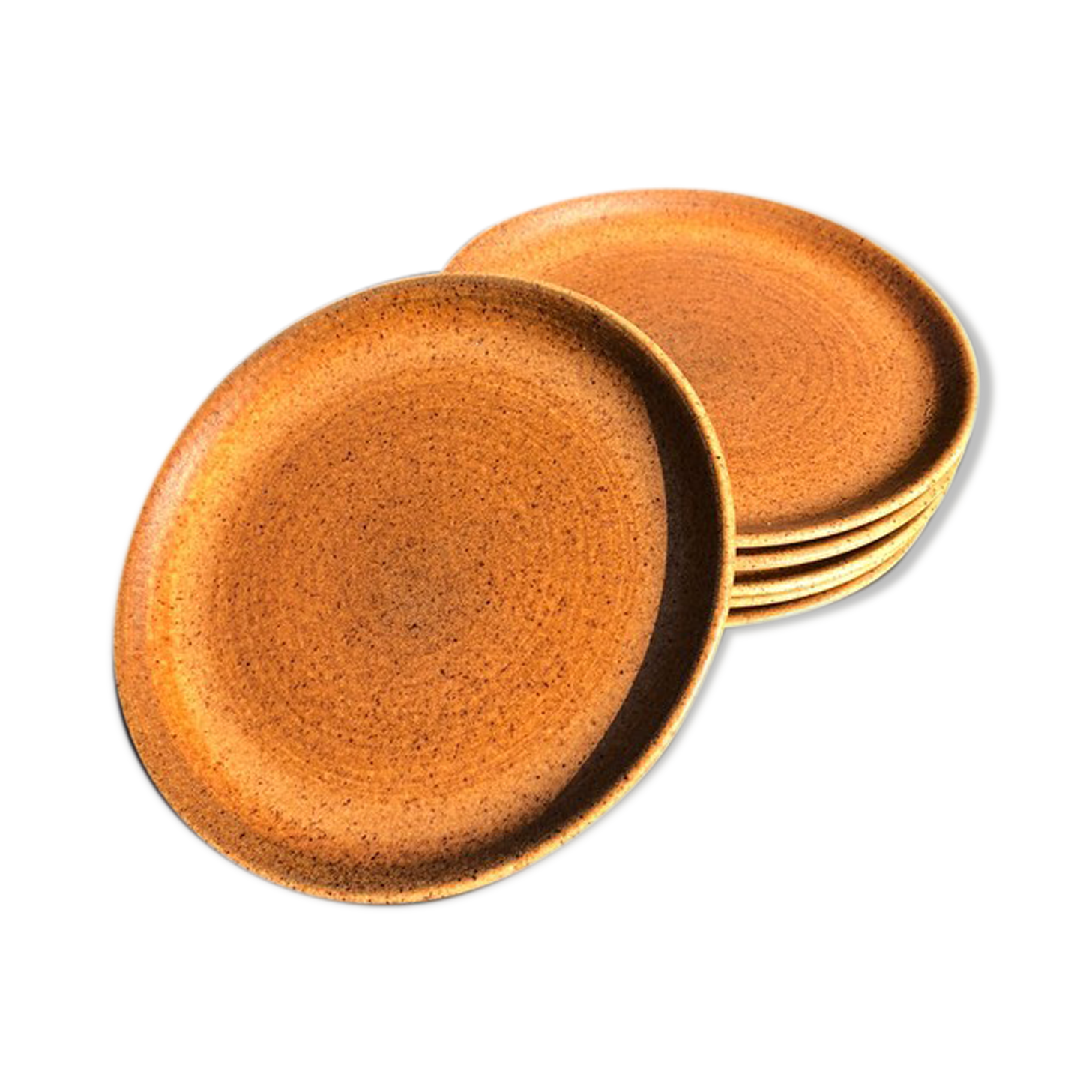 5 vintage sandstone plates