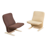 Pair of F780 "Concorde" armchairs by Pierre Paulin for Artifort 80's