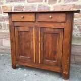 Rustic vintage fir stockings buffet