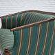 1950s, Danish 2-seater sofa, green furniture wool, oak wood.