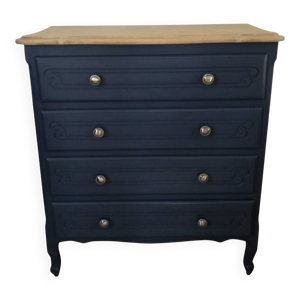 Commode vintage bleue