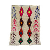 Colorful diamond berber carpet 83 x 60 cm