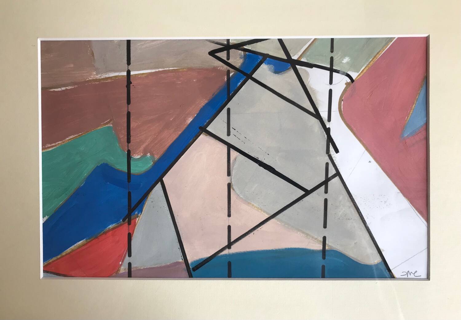 Composition around 1990. Gouache and ink by JM CACERES.