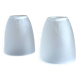 Set of 2 frosted effect tulips with leaves (L-0210-3)