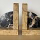 Pair of Art Deco marble bookends