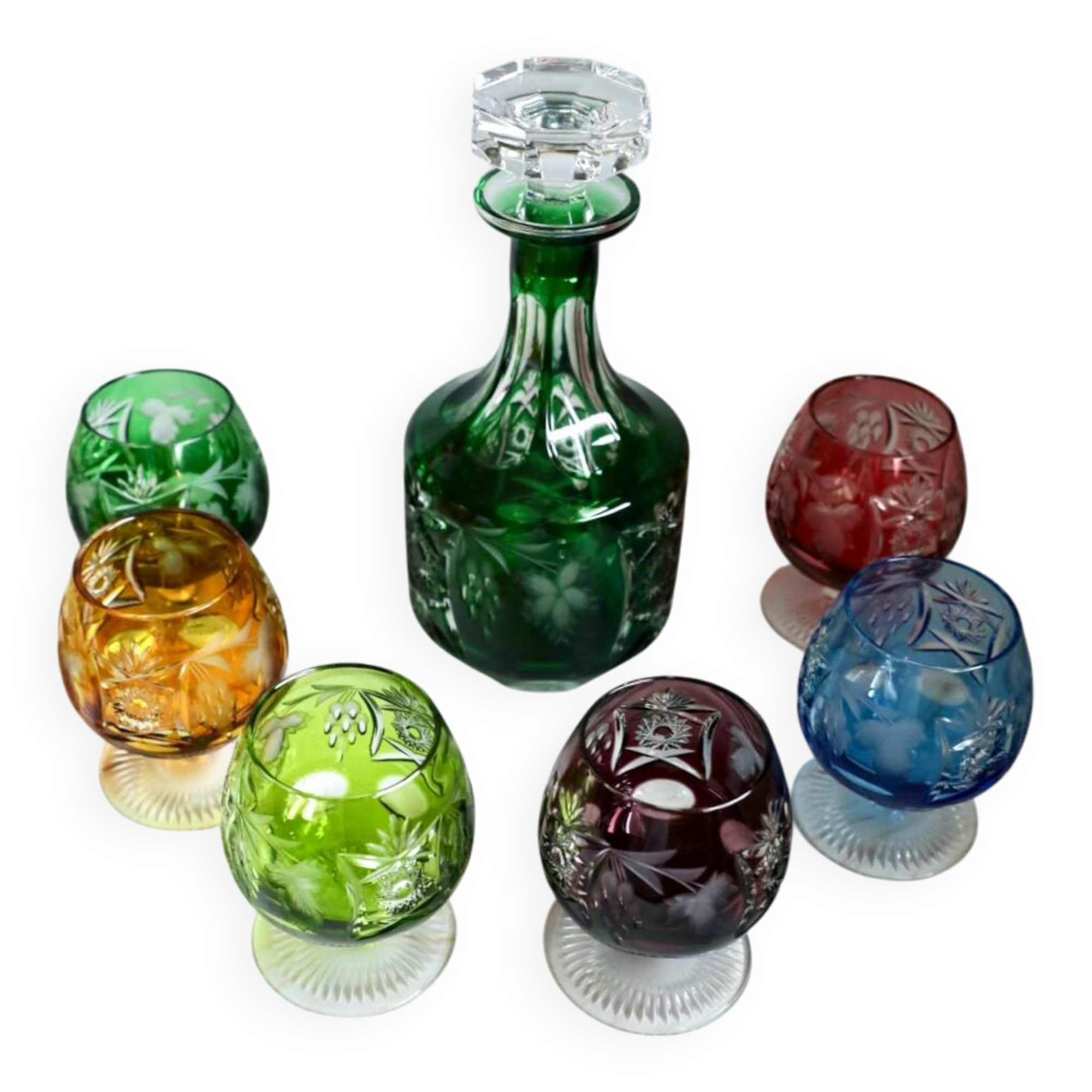 Coloured crystal service