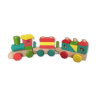 Colorful wooden train educational toy for little kids