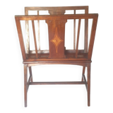 Magazine rack or partition in inlaid wood, early 20th century