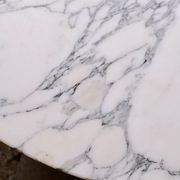 Large table ronde en marbre de Carrare, Italie, 1970s