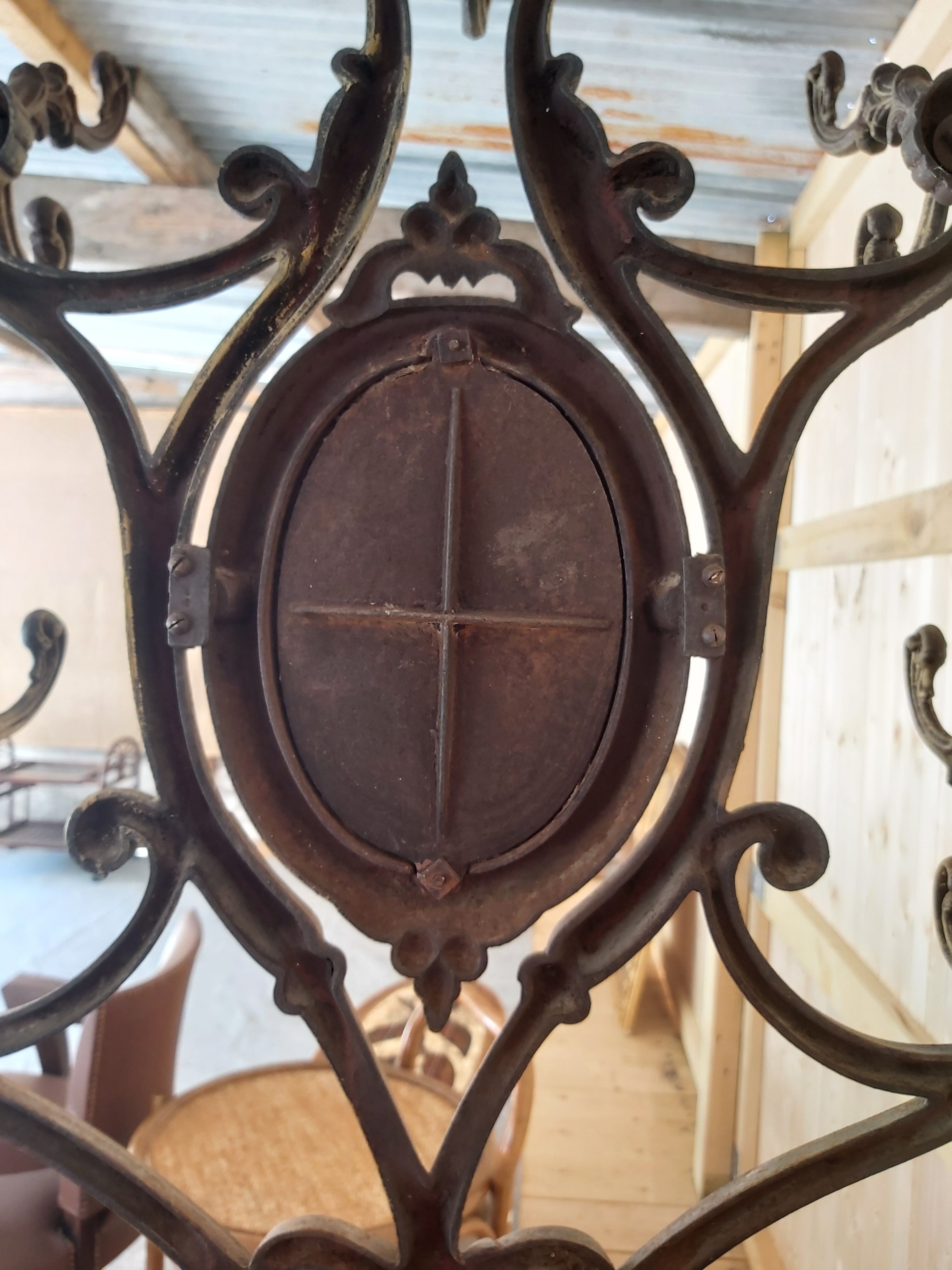 Cast iron coat rack Corneau F Charleville XIX th