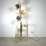 Lampe lotus dorée à 3 niveaux