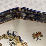 Melonniere in fine polychrome earthenware from Gien with Italian Renaissance decor