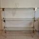 Hollywood Regency Bookshelf - Lucite & Brass - 1980s