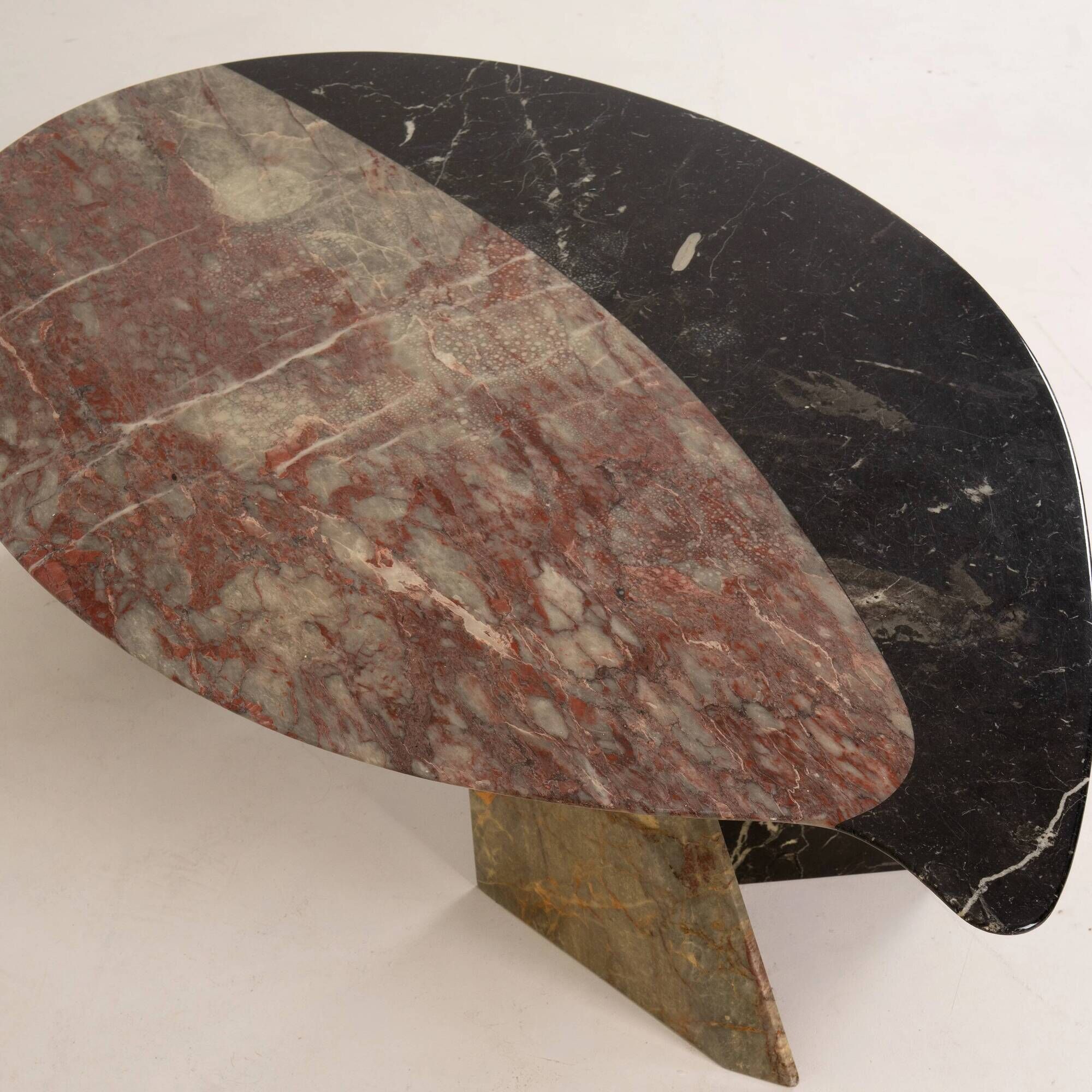 Sculptural Postmodern Marble Coffee Table