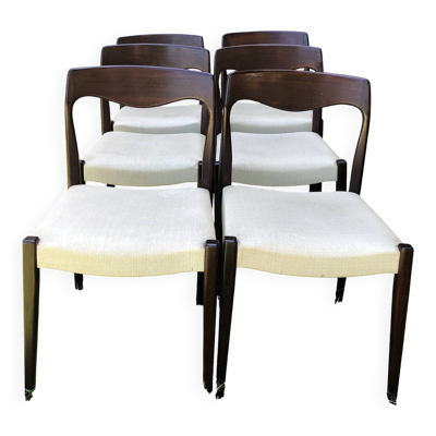 Six chaises scandinaves Niels Otto Møller