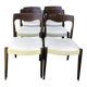 Six Scandinavian chairs by Niels Otto Møller.