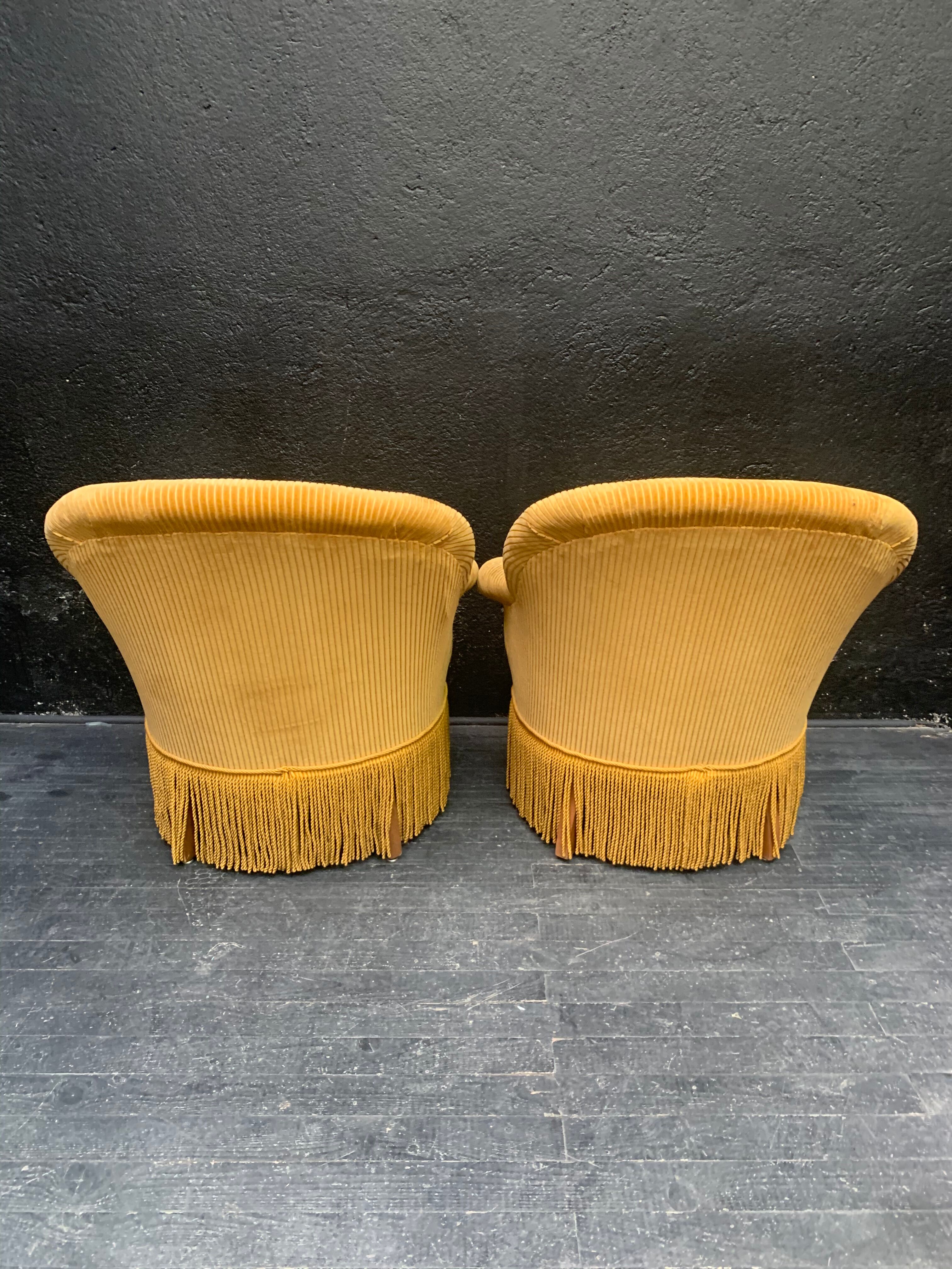 Suite de 3 fauteuils crapaud vintage