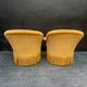 Suite de 3 fauteuils crapaud vintage