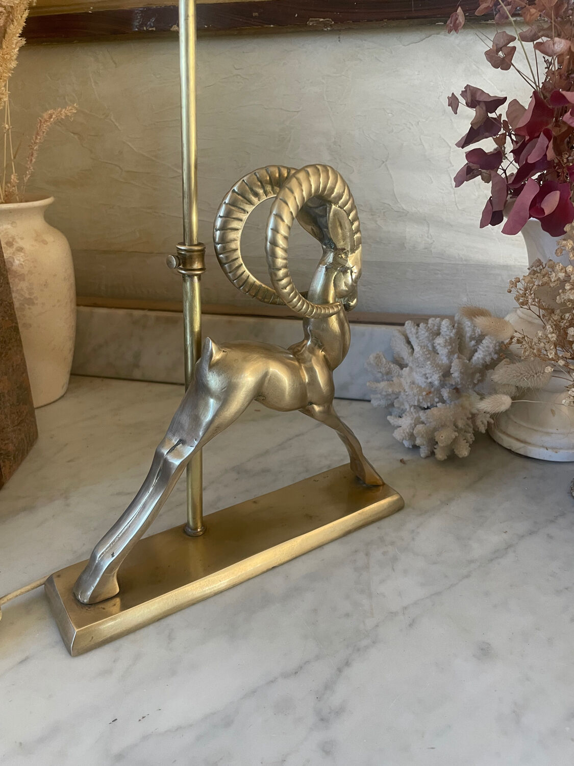Art Deco Brass Lamp