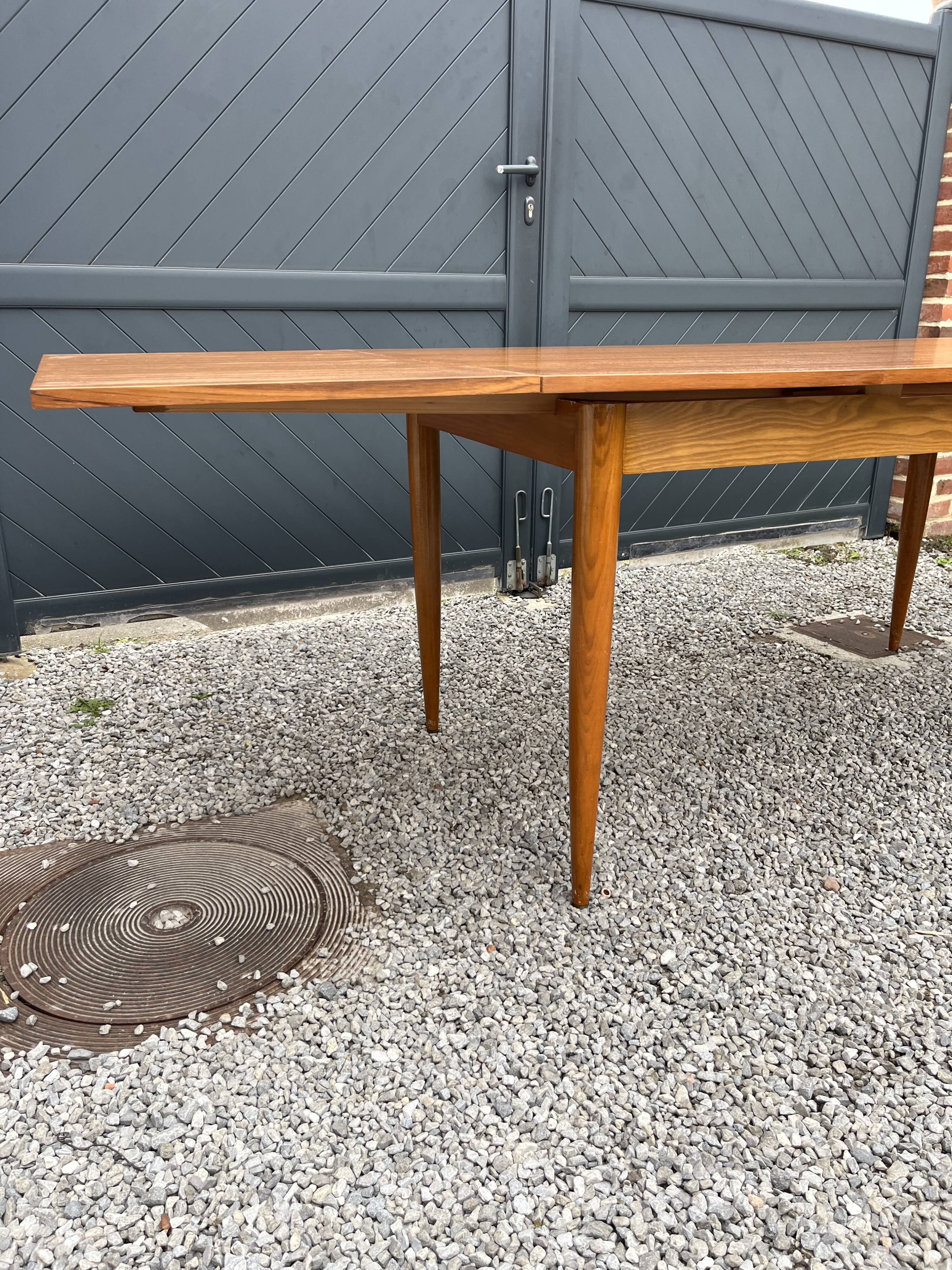 Scandinavian dining table. Teak