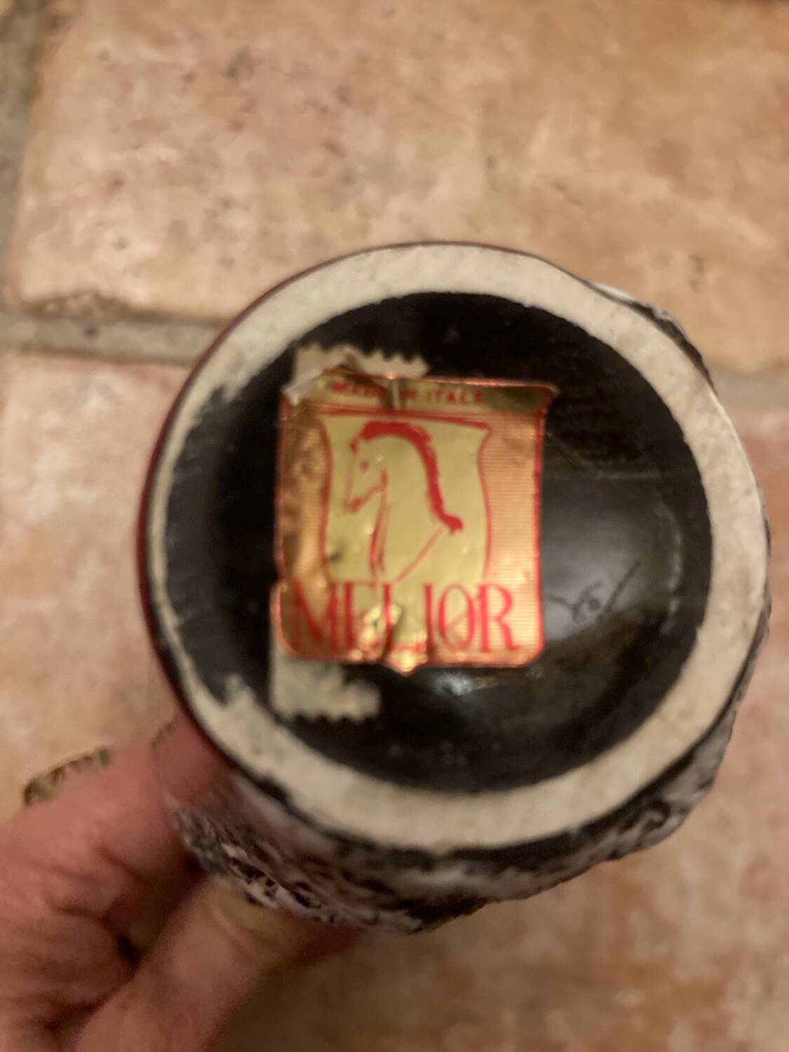 Vintage vase, made of glazed lava stone.