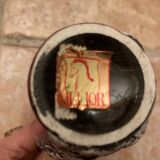 Vintage vase, made of glazed lava stone.