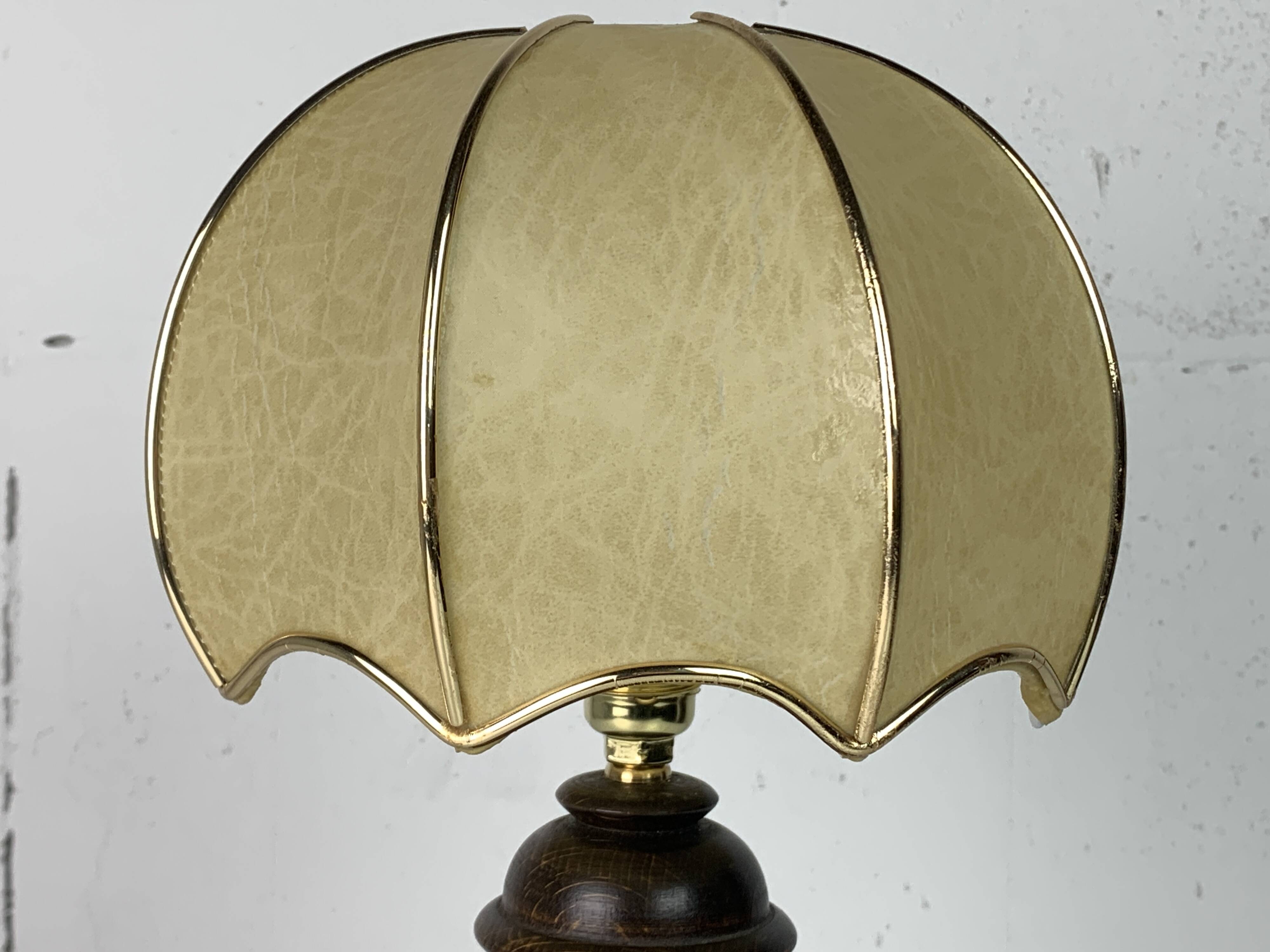 Wood Turned Mushroom Cocoon Table Lamp in the style of Charles Dudouyt