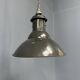 Industrial French medium black enamel pendant lamp