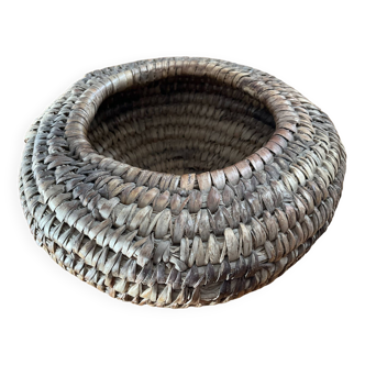 Woven basket / plant pot in natural fibers 21cm x10cm