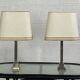 Paire de lampe en chrome et métal brossé