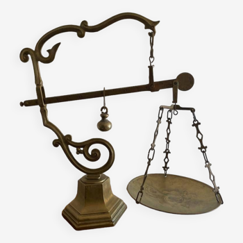 Old brass scale