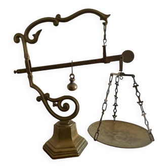 Old brass scale