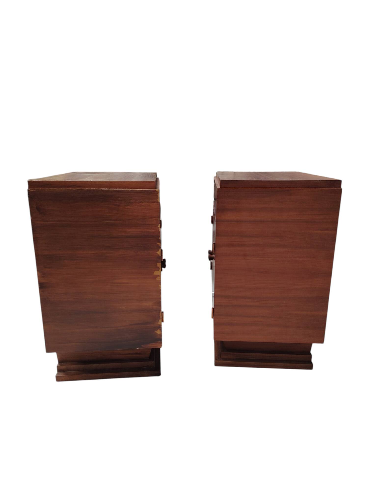 Art Deco bedside tables with steps - 1930s