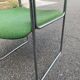 Scandinavian office chair in green fabric and curved steel