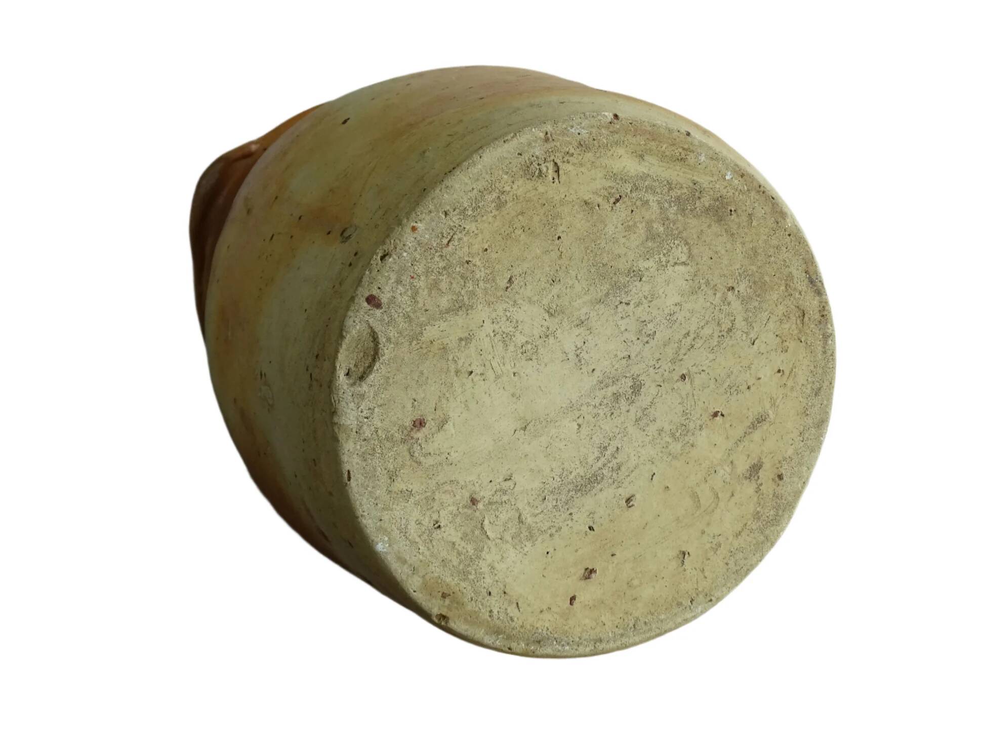 Pichet ancien en faïence française aux tons orangés