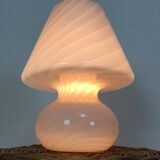 Pink Murano mushroom lamp, 70's