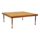 Mahogany coffee table, Italian design, 1970s, production: Italy