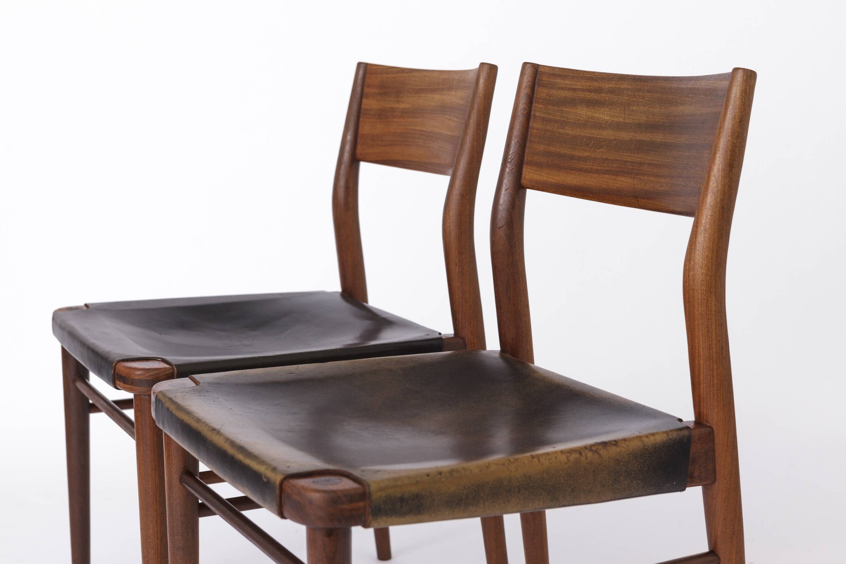 4 Vintage Chairs by Georg Leowald for Wilkhahn, Germany, 1960s, Teak