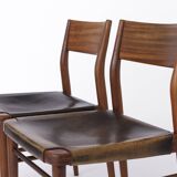 4 Vintage Chairs by Georg Leowald for Wilkhahn, Germany, 1960s, Teak