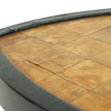 Small Triangular Plant Table Parquet Wood 1950s