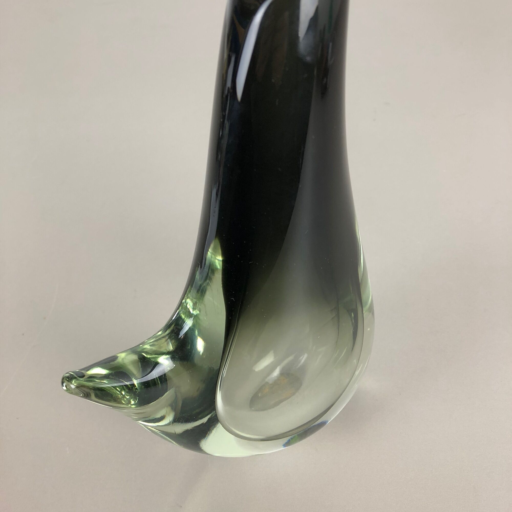 Multi-Color Heavy Large Murano Glass Sommerso Vase, Italy, 1970s