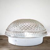 Glass flush ceiling mount light