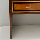 Ebonized Walnut and Birch Vanity Table / Console with Mirror ascr. to Buffa