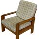 Vintage armchair set of 2 pinewood pine 70s design