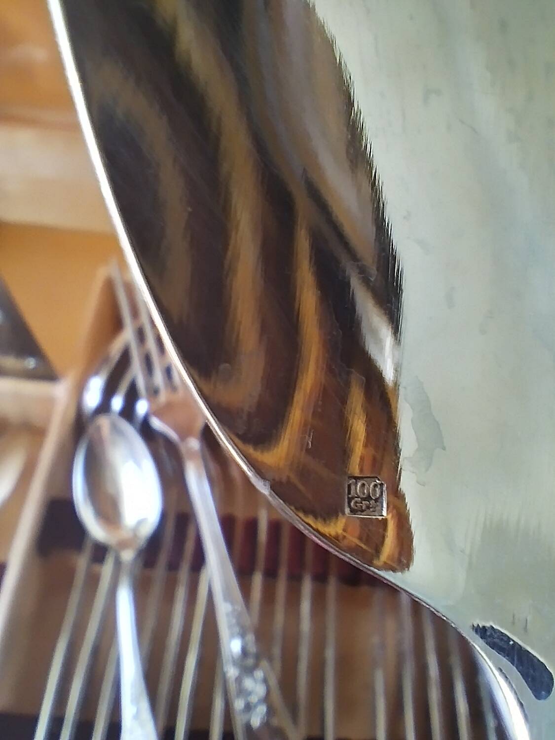 Cutlery set 49 pieces silver metal rocaille model St Médard