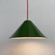 Lot 3 old industrial conical suspensions emaillees 25 cm